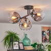 Ripoll Plafondlamp, Kogellampje Duidelijk, Rookkleurig, 3-lichts