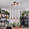Koyoto Hanglamp, Kogellampje, Hanglamp Natuurlijke kleuren, Zwart, 3-lichts