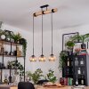 Koyoto Hanglamp, Kogellampje, Hanglamp Natuurlijke kleuren, Zwart, 3-lichts