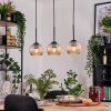 Koyoto Hanglamp, Kogellampje, Hanglamp Natuurlijke kleuren, Zwart, 3-lichts