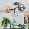 Ripoll Plafondlamp, Kogellampje Amber, Duidelijk, Rookkleurig, 3-lichts