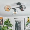 Ripoll Plafondlamp, Kogellampje Amber, Duidelijk, Rookkleurig, 3-lichts