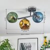 Ripoll Plafondlamp, Kogellampje Blauw, Goud, Groen, 3-lichts