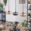 Mertola Hanglamp, Hanglamp Amber, Rookkleurig, 3-lichts