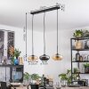 Mertola Hanglamp, Hanglamp Amber, Rookkleurig, 3-lichts