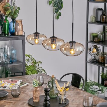 Mertola Hanglamp, Hanglamp Amber, Duidelijk, 3-lichts
