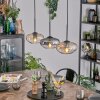 Mertola Hanglamp, Hanglamp Amber, Duidelijk, Rookkleurig, 3-lichts