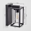 Portalis Wandlamp voor buiten, Wandlamp Zwart, 1-licht