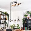 Koyoto Hanglamp, Kogellampje, Hanglamp Natuurlijke kleuren, Zwart, 3-lichts