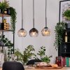 Koyoto Hanglamp, Kogellampje, Hanglamp Natuurlijke kleuren, Zwart, 3-lichts