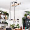 Koyoto Hanglamp, Kogellampje, Hanglamp Natuurlijke kleuren, Zwart, 3-lichts