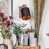 Fallhagen Wandlamp, Muurspot Chroom, Hout donker, 1-licht