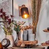 Fallhagen Wandlamp, Muurspot Chroom, Hout donker, 1-licht