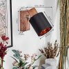 Fallhagen Wandlamp, Muurspot Chroom, Hout donker, 1-licht
