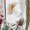 Fallhagen Wandlamp, Muurspot Chroom, Hout licht, 1-licht