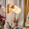 Fallhagen Wandlamp, Muurspot Chroom, Hout licht, 1-licht