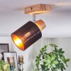 Fallhagen Wandlamp, Muurspot Chroom, Hout licht, 1-licht