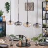 Mertola Hanglamp, Hanglamp Amber, Duidelijk, Rookkleurig, 4-lichts