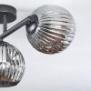 Ripoll Plafondlamp, Kogellampje Chroom, Rookkleurig, 3-lichts
