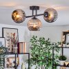 Ripoll Plafondlamp, Kogellampje Chroom, Rookkleurig, 3-lichts