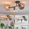 Koyoto Plafondlamp, Kogellampje Amber, Duidelijk, Rookkleurig, 3-lichts