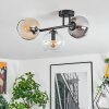 Koyoto Plafondlamp, Kogellampje Amber, Duidelijk, Rookkleurig, 3-lichts