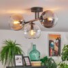 Koyoto Plafondlamp, Kogellampje Amber, Duidelijk, Rookkleurig, 3-lichts