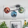 Ripoll Plafondlamp, Kogellampje Blauw, Groen, Koperkleurig, 3-lichts