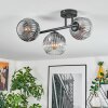 Ripoll Plafondlamp, Kogellampje Duidelijk, Rookkleurig, 3-lichts