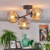 Ripoll Plafondlamp, Kogellampje Amber, Duidelijk, Rookkleurig, 3-lichts