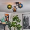 Gastor Plafondlamp, Kogellampje Blauw, Chroom, Groen, Rookkleurig, 3-lichts