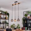 Koyoto Hanglamp, Kogellampje, Hanglamp Natuurlijke kleuren, Zwart, 3-lichts