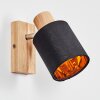 Fallhagen Wandlamp, Muurspot Chroom, Hout licht, 1-licht