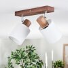 Fallhagen Plafondlamp, Plafondspot Chroom, Hout donker, 2-lichts