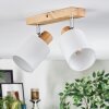Fallhagen Plafondlamp, Plafondspot Chroom, Hout licht, 2-lichts