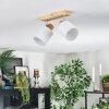 Fallhagen Plafondlamp, Plafondspot Chroom, Hout licht, 2-lichts