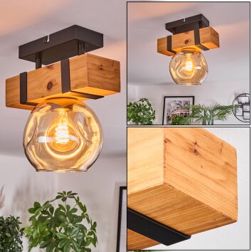 Sernadelo Plafondlamp, Kogellampje Natuurlijke kleuren, Zwart, 1-licht