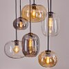 Apedo Hanglamp, Kogellampje, Hanglamp Amber, Duidelijk, Rookkleurig, 6-lichts