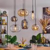 Apedo Hanglamp, Kogellampje, Hanglamp Amber, Duidelijk, Rookkleurig, 6-lichts