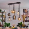 Apedo Hanglamp, Kogellampje, Hanglamp Amber, Duidelijk, Rookkleurig, 6-lichts