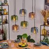 Lauden Hanglamp, Hanglamp Blauw, Groen, Duidelijk, Koperkleurig, 6-lichts