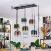 Lauden Hanglamp, Hanglamp Blauw, Groen, Duidelijk, Koperkleurig, 6-lichts