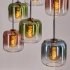 Lauden Hanglamp, Hanglamp Blauw, Groen, Duidelijk, Koperkleurig, 6-lichts