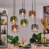 Lauden Hanglamp, Hanglamp Blauw, Groen, Duidelijk, Koperkleurig, 6-lichts