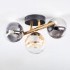 Chehalis Plafondlamp, Kogellampje Goud, Zwart, 3-lichts