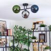 Gastor Plafondlamp, Kogellampje Blauw, Chroom, Groen, Rookkleurig, 3-lichts