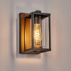 Portalis Wandlamp voor buiten, Wandlamp houtlook, Zwart, 1-licht