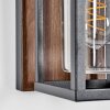 Portalis Wandlamp voor buiten, Wandlamp houtlook, Zwart, 1-licht