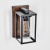 Portalis Wandlamp voor buiten, Wandlamp houtlook, Zwart, 1-licht