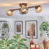 Chehalis Plafondlamp, Kogellampje Amber, Rookkleurig, 4-lichts
